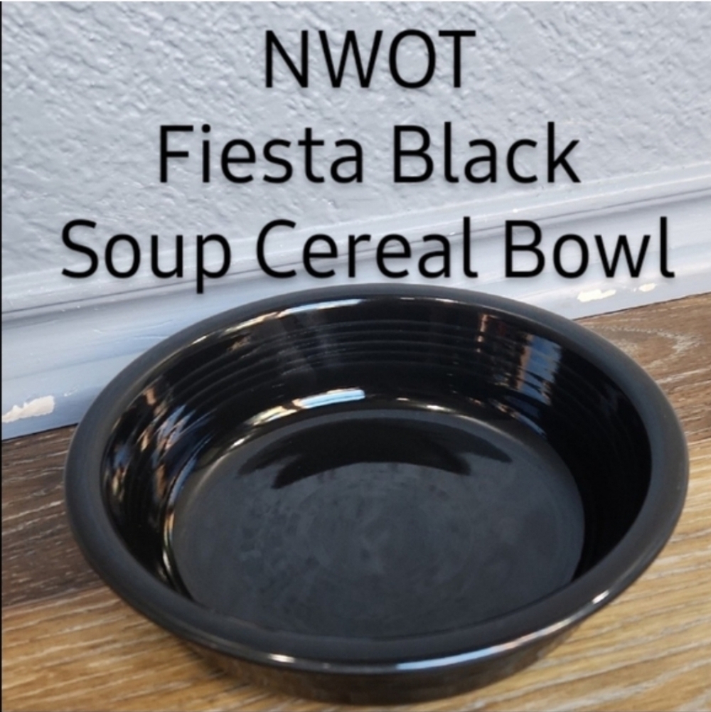 NWOT RETIRED Fiesta Black Soup Cereal Bowl Fiestaware